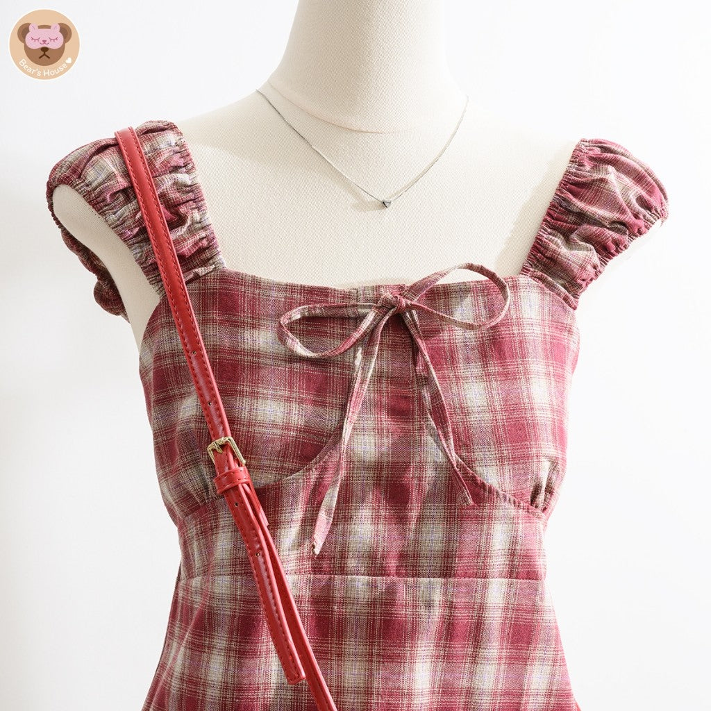 Saint Minidress มินิเดรสกล้าม ผ้าลายสก็อต คุมโทนช่วงคริสมาต์สุดๆ🎄